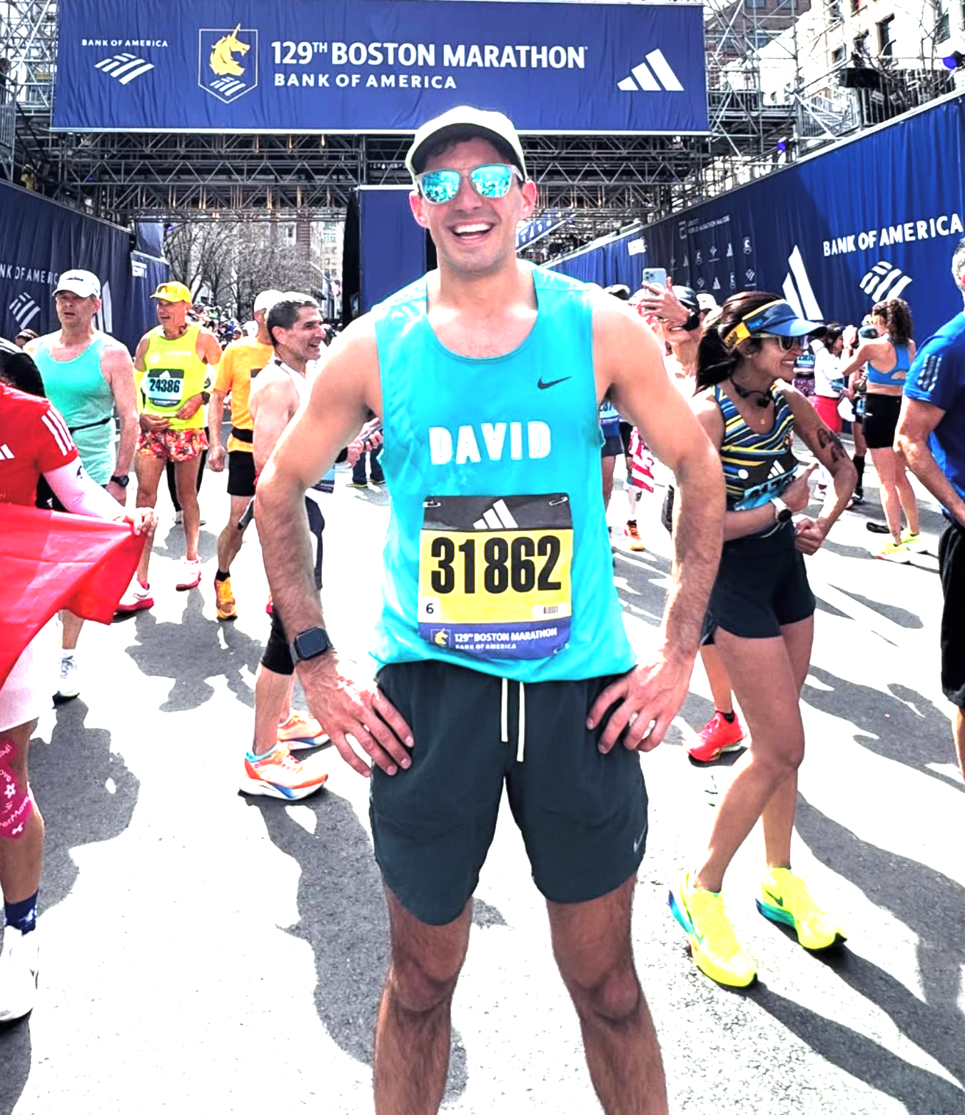 David at Boston Marathon finish